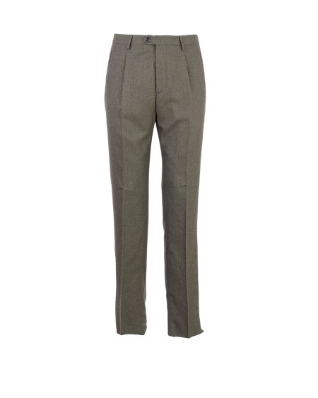 Shop ETRO Sales Trousers: Etro trousers in stretch wool, characterized by pleats.
Composition: 98% virgin wool, 2% elastane.
Regular fit.
Side welt pockets.
Back flap pocket.
Back welt pocket.
Button closure and zip flap.
Made in Italy.. 1W800 0111-0500